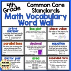 4th Grade Common Core Math Vocabulary