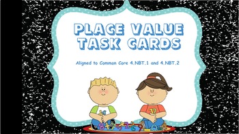 Place Value Task Cards 4.NBT.1 and 4.NBT.2