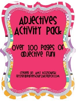 Adjectives Activity Pack