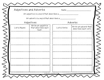 {FREEBIE} Adjectives and Adverbs