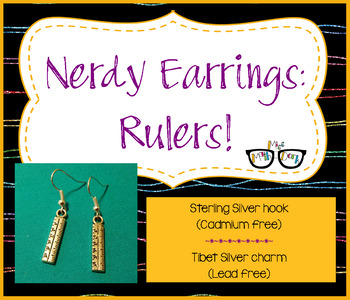 Adorably Math-y Ruler Earrings (shipping included)