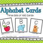 Alphabet Cards {3 sets} FREEBIE