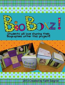 BIOBOXZ~ Biography Book Report Project and Kit