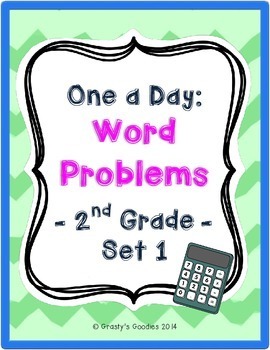 {BUNDLE} One a Day: Word Problems for 2nd Grade (ALL 4 SETS)