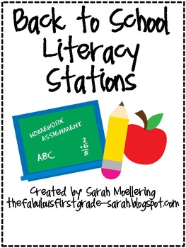 Back to School Literacy and Math Stations!