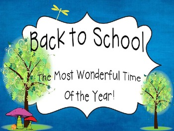 Back to School Night: An Editable PPT for parents
