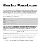 Basic Guide to Creating Student Web Pages using HTML Code