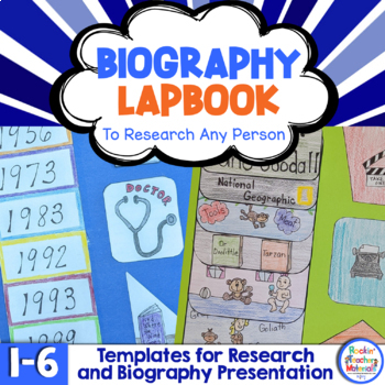 Biography Lapbook to Research Any Person - CCSS 1.W.7,   2