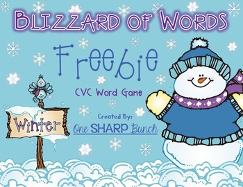 Winter - Blizzard of Words - CVC Game (FREEBIE)