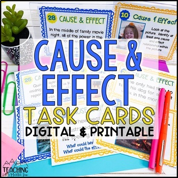 Cause and Effect Task Cards { Generating with Pictures & Text }