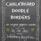 Chalkboard Doodle Borders Bundle - Set of 24