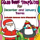 Class Book Template Pack {December and January Themes}- Co