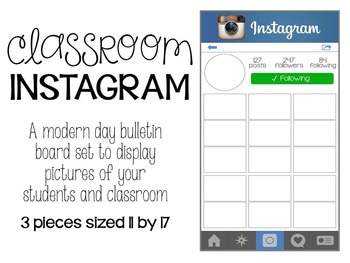 Classroom Instagram {Bulletin Board}