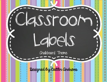 Back-to-School: Classroom Supply Labels-Chalkboard Theme