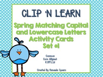 Clip N' Learn Spring  Activity Cards Set #1