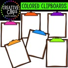 Colored Clipboard Clipart {Creative Clips Digital Clipart}