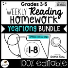 Common Core Weekly Reading Homework: 3rd-4th-5th Grade {Co