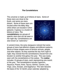 Constellations Common Core Reading and Writing Activities