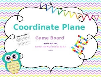 Coordinate Plane Task Cards and Game Board Set ~Aligned to
