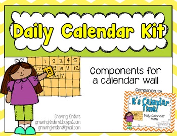 Daily Calendar Kit {Yellow and Green}