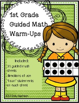 http://www.teacherspayteachers.com/Product/Daily-Guided-Math-Warm-Ups-First-Grade-Edition-812853