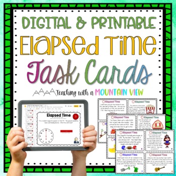 Elapsed Time Task Cards Set #2 { Differentiated }