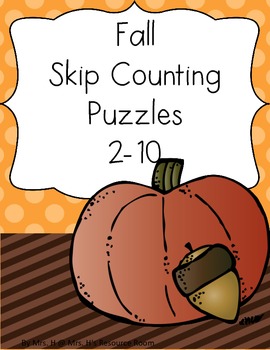 Fall/Thanksgiving Themed Skip Counting Puzzles