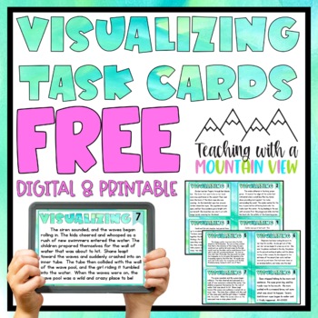 Free Visualizing Reading Skill Task Cards Mini-Set