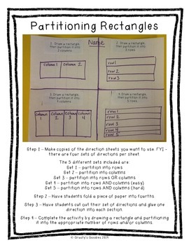 {Freebie} Partitioning Rectangles: An Introduction Activity