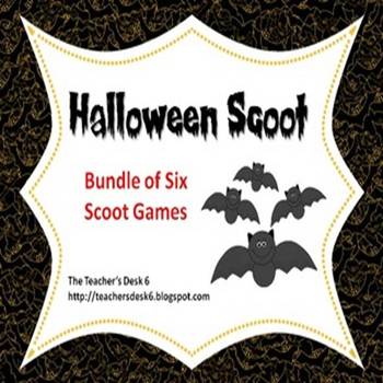 Halloween Scoot BUNDLE of Six Scoot Activities