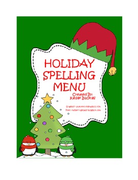 Holiday Spelling Menu