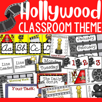 Hollywood/Movie Themed Classroom Decor and Organizational Pack