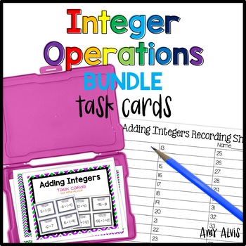 Integer Task Cards Bundle - 144 task cards - SCOOT