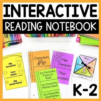 Interactive Reading Journal Notebook for K-2 {Common Core 