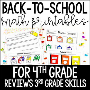 Just Print! Back to School Common Core Printables {4th Gra