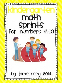 Kindergarten Math Sprints for the Numbers 6-10