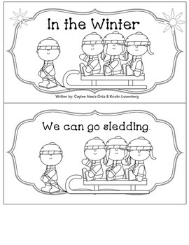 Kindergarten Winter Emergent Reader
