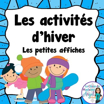 Les activités d'hiver - Mini Winter Activity Posters in French