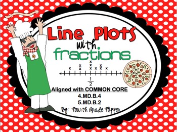 Line Plots with Fractions Math Center {aligned to Common Core}