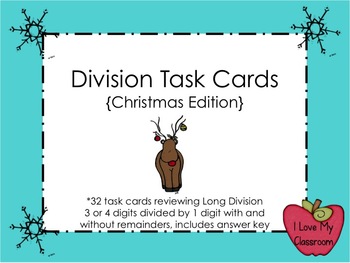 Long Division Task Cards (Christmas)