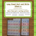 Long Vowel Sort and Write Silent-e