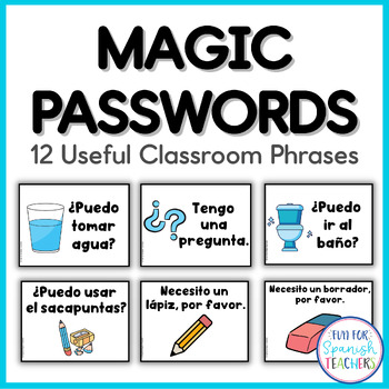 Magic Passwords in Spanish {Freebie}