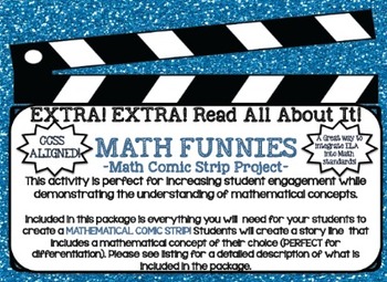 Math FUNNIES - CREATE a MATHEMATICAL CONCEPT Comic Strip P