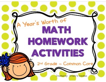 Math Homework Activities for the Entire Year (2nd Grade)