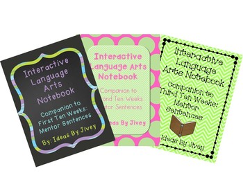 Mentor Sentence Interactive Language Arts Notebooks Bundle
