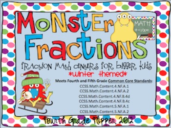 Monster Fractions: Four Fraction Math Centers for Bigger K