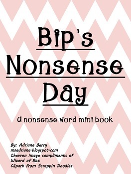 Nonsense Words Mini Book