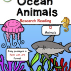 Ocean Animals Research Reading
