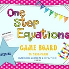 One Step Equations (w/ Integers) Task Cards and Game Board