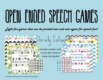 Open Ended Games for Speech